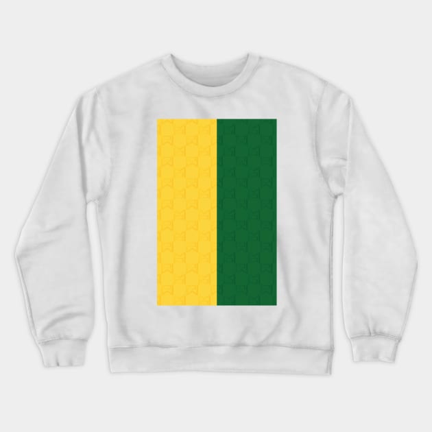 Manchester United Newton Heath Retro 1992 - 1994 Yellow and Green Halves Crewneck Sweatshirt by Culture-Factory